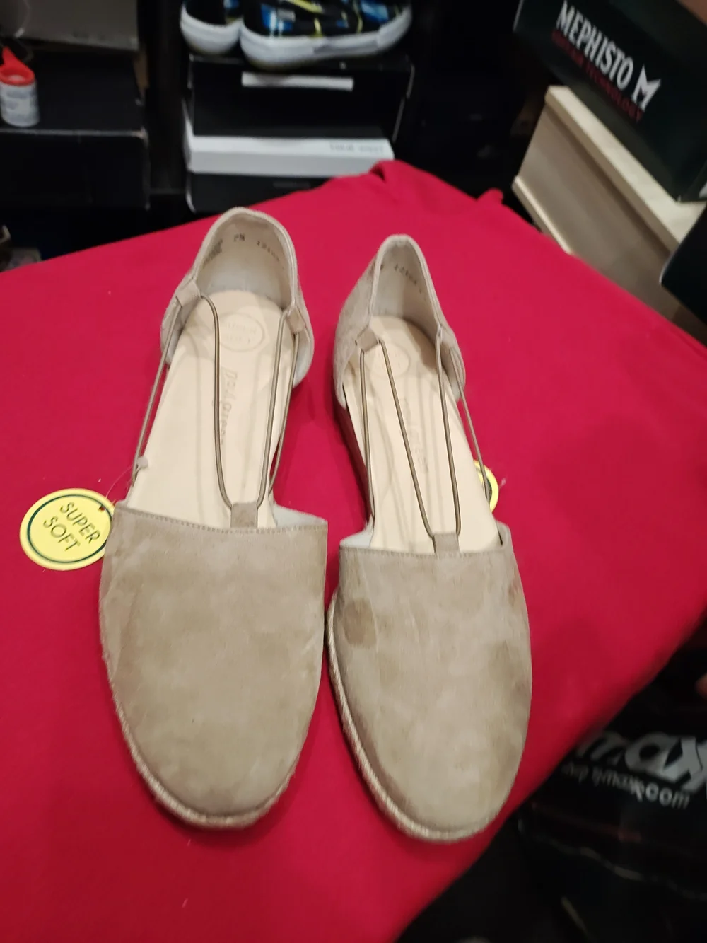 Paul Green Taupe Suede Flats